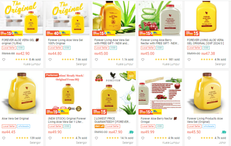 forever living aloe vera gel malaysia